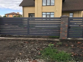 Забор жалюзи 72 метра фото в Серебряных Прудах
