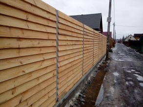 Деревянный забор елочка 150 метров фото в Серебряных Прудах