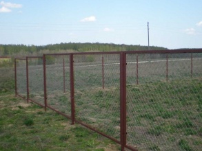 Забор из сетки рабицы в натяг секционный 12 метров фото в Серебряных Прудах